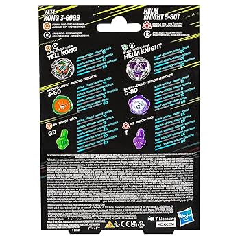 Amazon.com: Beyblade X Yell Kong 3-60GB and Helm Knight 5